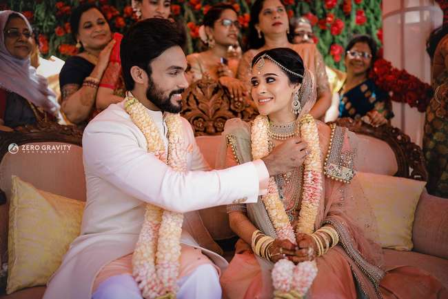 Actor Arav - Actress Raahei Marriage Stills